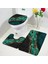 83770J-3PCS Set 40X60CM-15.7X23.6IN Soyut Mermer Banyo Paspas Setleri Modern Geometrik Altın Çizgiler Mavi Doku Desenli Banyo Dekor Halı Kaymaz Halılar Tuvalet Kapağı (Yurt Dışından) 3