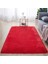 Kırmızı Yaklaşık 80X160 cm Yumuşak Peluş Banyo Halı Yatak Odası Başucu Ayak Mat Düz Renk Su Emme Halı Kalınlaşmak Kaymaz Banyo Paspas Zemin Halı (Yurt Dışından) 1