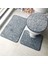Grey-3pcs Tuvalet Yumuşak Mat Emici 2pcs Set Set Mat 3 Olmayan Zemin Duş Halısı Kayma Banyo Banyo Halıları Banyo Kapağı Arnavut Kaldırımı Kapağı (Yurt Dışından) 2