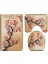 60974J-3PCS Set 75X45CM-29.5X17.7IN 3 Adet Set Çin Tarzı Kırmızı Erik Balık Bambu Baskı Banyo Paspas Yatak Odası Mutfak Kaymaz Halı Tuvalet Kapağı Halı Duş Odası Dekor (Yurt Dışından) 1