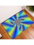 BJW-4060-211011(37) 400MMX600MM 3D Vortex Illusion Halı Giriş Kapısı Paspas Soyut Geometrik Optik Paspas Kaymaz Zemin Mat Oturma Odası Dekor Halı (Yurt Dışından) 5