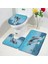 46SE-3 Adet Set 40X60CM-15.7X23.6IN Komik Yunus Banyo Paspas Seti Deniz Kaplumbağası Balık Hayvan Sualtı Manzara Çocuk Banyo Dekor Halı Kaymaz Halı Tuvalet Kapağı Paspaslar (Yurt Dışından) 5