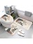2209SJT-000154 75X44.45X37.41X38CM Kaymaz Banyo Paspas Banyo Küçük Halı Duş Mat Dekoratif Emici Ayak Mat Giriş Küvet Tuvalet Halısı Morandi Iskandinav Modern (Yurt Dışından) 1