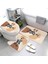 2209SJT-000154 75X44.45X37.41X38CM Kaymaz Banyo Paspas Banyo Küçük Halı Duş Mat Dekoratif Emici Ayak Mat Giriş Küvet Tuvalet Halısı Morandi Iskandinav Modern (Yurt Dışından) 4