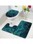 DD-4443A 40X60CM-15.7X23.6IN Zümrüt Yeşili Mermer Banyo Paspas Seti Altın Çizgi Siyah Dokulu Desen Modern Geometrik Banyo Dekor Kaymaz Halı Tuvalet Kapağı Kapağı (Yurt Dışından) 4