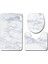 PJ210102-A03 Üç Parçalı 50X80 cm Mermer Tuvalet Kapağı Zemin Pedi Banyo Paspası 3 Adet/takım Closestool Halı Banyo Kapı Mat Flanel Emici Yumuşak Banyo Tuvalet Halısı (Yurt Dışından) 3