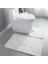3P1007RED Banyo Paspas Seti Ev Tuvalet Paspasları Oturma Odası Banyo Altın Baskı Kaymaz Halılar Yatak Odası Baskı Halı Duş Mat Banyo Paspasları Banyo (Yurt Dışından) 2