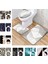 E B-50X80CM 3 Adet Banyo Paspas Seti Çevre Dostu Kaymaz Emici Banyo Halı Kilim Tuvalet Paspas Mermer Doku Ev Dekorasyon Kapı Ayak Pedi (Yurt Dışından) 2