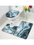 5236K-3PCS Set 75X45CM-29.5X17.7IN Siyah Mermer Banyo Paspasları 3ADET Setler Altın Gri Çizgiler Yaratıcı Soyut Geometrik Sanat Ev Banyo Kapı Halısı Kaymaz Tuvalet Kapağı Mat (Yurt Dışından) 4