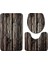 Stil 5 45X75 cm Ahşap Tahıl Desen Banyo Dekor Tuvalet Üç Parçalı Set Kaymaz Banyo Paspasları Setleri Banyo Ürünleri Banyo Halısı Banyo Paspası (Yurt Dışından) 5