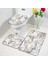 4169A-3PCS Set 40X60CM-15.7X23.6IN Soyut Mermer Banyo Paspas Seti Gri Altın Dokulu Desen Modern Minimalist Banyo Dekor Halı Kaymaz Kilimler Tuvalet Kapağı Kapağı (Yurt Dışından) 3