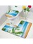 DD-4951C 45X75CM-17.7X29.5IN Okyanus Plaj Banyo Paspas Seti Zen Yeşil Bambu Lotus Hindistan Cevizi Ağacı Modern Soyut Mermer Banyo Dekor Kaymaz Halı Tuvalet Kapağı Kapağı (Yurt Dışından) 4