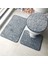 Blue-3pcs 3'lü Set Banyo Banyo Paspas Seti Tuvalet Yumuşak Kaymaz 2pcs Banyo Paspas Banyo Halısı Duş Halı Seti Tuvalet Kapağı Kapağı Paspaslar (Yurt Dışından) 2
