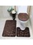 Blue-3pcs 3'lü Set Banyo Banyo Paspas Seti Tuvalet Yumuşak Kaymaz 2pcs Banyo Paspas Banyo Halısı Duş Halı Seti Tuvalet Kapağı Kapağı Paspaslar (Yurt Dışından) 4