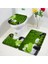 253ZY-3PCS Set 75X45CM-29.5X17.7IN Yeşil Bambu Zen Banyo Paspas Seti Orkide Lotus Masaj Taş Asya Spa Kapı Pedi Modern Banyo Dekor Kaymaz Halı Tuvalet Kapağı Mat (Yurt Dışından) 1
