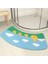 Renk 2 Yaklaşık 40X80 cm Sevimli Karikatür Baskı Desen Banyo Kaymaz Ayak Pedleri Sektör Şekli Uzun Peluş Tuvalet Odası Emici Zemin Mat Ev Dekorasyon (Yurt Dışından) 1