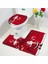 DD-80475J 45X75CM-17.7X29.5IN Noel Banyo Paspas Seti Kırmızı Çiftlik Kamyonu Noel Ağacı Sedir Kış Orman Manzarası Yeni Yıl Halı Banyo Dekor Halı Tuvalet Kapağı Mat (Yurt Dışından) 3