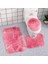 Sarı 37X40 50X40 50X80CM 3 Adet/takım Renkli Banyo Paspas Seti Flanel Duş Halıları Kaymaz Tuvalet Halıları Banyo Paspas Tuvalet Kapağı Kapak Seti Paspaslar 50X80CM (Yurt Dışından) 2