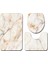 Y181009-C002 50X80 cm Zeegle 3 Adet Banyo Paspas Seti Mermer Desen Banyo Halıları Kaymaz Banyo Paspas Ayaklı Halı U-Şekilli Tuvalet Halısı Banyo Halısı (Yurt Dışından) 2