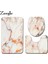 Y181009-C002 50X80 cm Zeegle 3 Adet Banyo Paspas Seti Mermer Desen Banyo Halıları Kaymaz Banyo Paspas Ayaklı Halı U-Şekilli Tuvalet Halısı Banyo Halısı (Yurt Dışından) 5