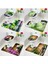 2291G-3PCS Set 75X45CM-29.5X17.7IN Yeşil Bambu Zen Banyo Paspasları Seti Orkide Lotus Masaj Taşı Asya Spa Kapı Pedi Modern Banyo Dekor Kaymaz Halı Tuvalet Kapağı Mat (Yurt Dışından) 2