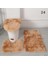Derin Mavi Peluş Banyo Paspas Kapağı Kaymaz Banyo Halısı ve Banyo Kapağı Yumuşak Peluş Duş Halısı Banyo Kaymaz Mat 3 Takım (Yurt Dışından) 1