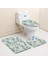 Çiçek 04 3 Adet Zeegle Çiçek Baskılı 3 Adet/takım Tuvalet Banyo Paspaslar Için Kaymaz Paspaslar Banyo Emici Banyo Halısı Için Flanel Halı (Yurt Dışından) 1