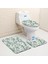 Çiçek 04 3 Adet Zeegle Çiçek Baskılı 3 Adet/takım Tuvalet Banyo Paspaslar Için Kaymaz Paspaslar Banyo Emici Banyo Halısı Için Flanel Halı (Yurt Dışından) 5