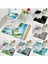 2312AF-3PCS Set 40X60CM-15.7X23.6IN Okyanus Plaj Banyo Paspas Seti Zen Yeşil Bambu Lotus Hindistan Cevizi Ağacı Modern Soyut Mermer Banyo Dekor Kaymaz Halı Tuvalet Kapağı Kapağı (Yurt Dışından) 3