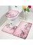 DD-4879AF 40X60CM-15.7X23.6IN Kelebek Çiçekler Banyo Paspas Seti Mor Sarı Papatya Çiçek Bitkiler Bahar Rustik Manzara Banyo Dekor Kaymaz Halılar Tuvalet Kapağı (Yurt Dışından) 5