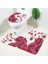 3003XJ-3PCS Set 45X75CM Gül Çiçek Banyo Paspas Seti Kırmızı Taze Çiçek Tarlaları ve Bahçe Tesisi Kaymaz Tuvalet Kapağı Ayak Halı Paspas Banyo Aksesuar Seti (Yurt Dışından) 1