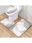 A A-45X75CM 3 Adet Banyo Paspas Seti Çevre Dostu Kaymaz Emici Banyo Halı Kilim Tuvalet Paspas Mermer Doku Ev Dekorasyon Kapı Ayak Pedi (Yurt Dışından) 1