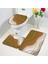 4AA-3PCS Set 45X75CM-17.7X29.5IN Soyut Geometrik Banyo Paspas Seti Mavi Yeşil Kahverengi Yaratıcı Dalga Desenli Mermer Halı Banyo Dekor Halı Kaymaz Tuvalet Kapağı Paspasları (Yurt Dışından) 4