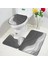 4AA-3PCS Set 45X75CM-17.7X29.5IN Soyut Geometrik Banyo Paspas Seti Mavi Yeşil Kahverengi Yaratıcı Dalga Desenli Mermer Halı Banyo Dekor Halı Kaymaz Tuvalet Kapağı Paspasları (Yurt Dışından) 5