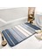 Azure 40X60CM Basit Çizgili Mikrofiber Banyo Paspası Emici ve Çabuk Kuruyan Ayak Mat Süper Yumuşak Akın Banyo Halısı Tpr Kaymaz Giriş Paspası (Yurt Dışından) 5