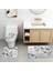 Duş PERDESI-817 Çiçek Avrupa Tarzı Ev Dekor Tuvalet Paspas Banyo Paspas ve Duş Perdesi Seti Banyo Halı Seti Kaymaz Banyo Ayak Mat (Yurt Dışından) 5