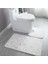 3P1001WHITE Ev Tuvalet Paspasları Oturma Odası Banyo Seti Altın Baskı Kaymaz Halılar Yatak Odası Baskı Halı Duş Mat Banyo Paspasları Banyo (Yurt Dışından) 1