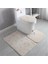 3P1001WHITE Ev Tuvalet Paspasları Oturma Odası Banyo Seti Altın Baskı Kaymaz Halılar Yatak Odası Baskı Halı Duş Mat Banyo Paspasları Banyo (Yurt Dışından) 5
