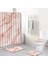 Stil 4 Büyük Boy Zeegle Mermer Desen Banyo Paspası Duş Perdesi Seti Kaymaz Ayaklı Halı Kapak Tuvalet Kapağı Banyo Paspası Duş Perdesi ile (Yurt Dışından) 1