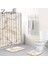 Stil 4 Büyük Boy Zeegle Mermer Desen Banyo Paspası Duş Perdesi Seti Kaymaz Ayaklı Halı Kapak Tuvalet Kapağı Banyo Paspası Duş Perdesi ile (Yurt Dışından) 3