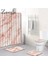Stil 4 Büyük Boy Zeegle Mermer Desen Banyo Paspası Duş Perdesi Seti Kaymaz Ayaklı Halı Kapak Tuvalet Kapağı Banyo Paspası Duş Perdesi ile (Yurt Dışından) 5