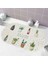 Yeşil Bahçe 35 69 cm Kaymaz Banyo Paspasları Arnavut Kaldırımı Oval Duş Odası Masaj Mat Vantuz Bitki Baskı Küvet Halı Banyo Paspası (Yurt Dışından) 4