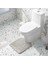 Gri 45CMX45CM Içbükey Tuvalet Zemin Mat Banyo Halı Kapı Mat Banyo Kaymaz Mat Banyo Ayak Mat Emici Kaymaz Paspaslar (Yurt Dışından) 1