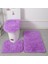 Mor 40X50 45X50 50X80CM 3pcs Banyo Banyo Paspas Seti Yumuşak Tüylü Duş Halısı Kaymaz Paspaslar Banyo Yatak Odası Tuvalet Halıları Tuvalet Kapağı Kapağı (Yurt Dışından) 1