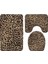 60653J-3PCS Set 75X45CM-29.5X17.7IN 3 Adet Set Sarı Gül Kırmızı Leopar Banyo Kaymaz Banyo Paspasları Moda Zebra Desen Yatak Odası Flanel Halı Klozet Kapağı Kilimler (Yurt Dışından) 2