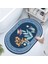 OQ49YD 60X90CM Banyo Paspası Yapraklar Çiçek Baskılı Kaymaz Süper Emici Çabuk Kuruyan Banyo Halısı Zemin Halısı Kolay Temizlenebilir Ev Alfombra Baño (Yurt Dışından) 5