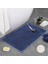 Koyu Gri Şönil Banyo Paspas Yatak Odası Mutfak Halı Halı Kaymaz Banyo Halısı Mat Süper Su Emici Yumuşak Mikrofiber Şönil Halılar (Yurt Dışından) 4