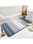 Kelebek Mavi 50X80CM Basit Çizgili Mikrofiber Banyo Paspası Emici ve Çabuk Kuruyan Ayak Mat Süper Yumuşak Akın Banyo Halısı Tpr Kaymaz Giriş Paspası (Yurt Dışından) 1