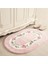 Tuoyuan Pembe Yaklaşık 60X90 cm Yumuşak Su Emme Zemin Mat Kaymaz Banyo Kapısı Mat Oval Şekil Banyo Paspas 40*60/50*80/45*120 cm Ev Dekor Zemin Halı Halı (Yurt Dışından) 1