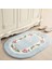 Tuoyuan Pembe Yaklaşık 60X90 cm Yumuşak Su Emme Zemin Mat Kaymaz Banyo Kapısı Mat Oval Şekil Banyo Paspas 40*60/50*80/45*120 cm Ev Dekor Zemin Halı Halı (Yurt Dışından) 2
